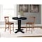 International Concepts 36 in. Solid Wood Round Extension Dining Table with 2 Counter Height Stools in Black/Distressed Oak K46-36RXT-23S4261322 - alternate 3